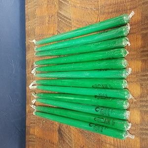 Set of 12 Lenox Green 12" Candles